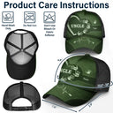 Gift For Father,Gift For Grandpa,Gift For Husband,Gift For Mother - Grandpa Dad Grandma Mom Kids Handprints - Personalized Mesh-back Casual Cap