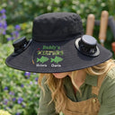 Gift For Grandpa,Gift For Father,Fishing,Happy,Icon - Grandpa's Keepers Camouflage Pattern - Personalized Solar Fan Hat
