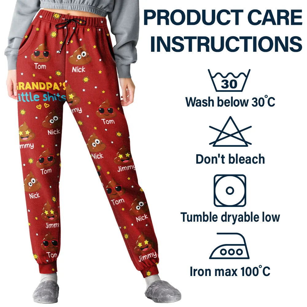 Gift For Grandpa,Gift For Grandparents,Gift For Grandma,Funny,Gift For Father,Gift For Mother - Grandpa's Little Kids - Personalized Pajama Pants