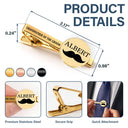 Confident,Gift For Men,Gift For Yourself,Wedding,Icon - Groomsman Bestman Wedding Gifts - Personalized Tie Clip