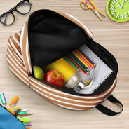 Back To School,Parents,Adorable,Vector - Groovy Stripe Kids & Name - Personalized Canvas Backpack