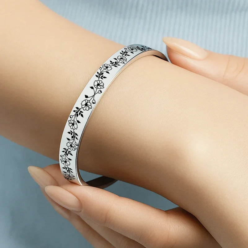 Gift For Bestie,Old Best friends,Love - Grow An Old Friend - Personalized Bangle Bracelet Cuff