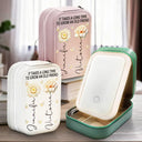 Gift For Bestie,Love - Grow An Old Friend - Personalized Makeup Box With LED Mirror