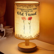 Happy,Gift For Bestie,Old Best friends,Gifts For Colleagues,Gift For Sisters - Grow An Old Friend Birth Flower - Personalized Fabric Lamp