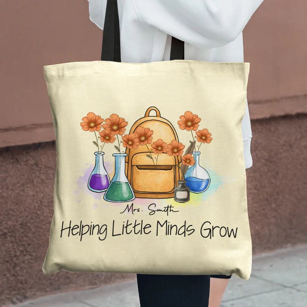 Teacher, Back To School - Grow With Teacher - Personalized Tote Bag