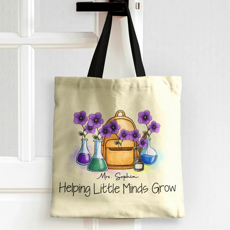 Teacher, Back To School - Grow With Teacher - Personalized Tote Bag