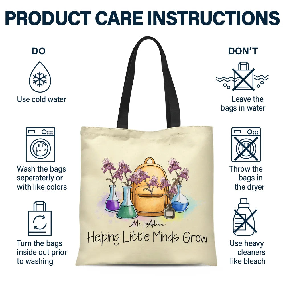 Teacher, Back To School - Grow With Teacher - Personalized Tote Bag