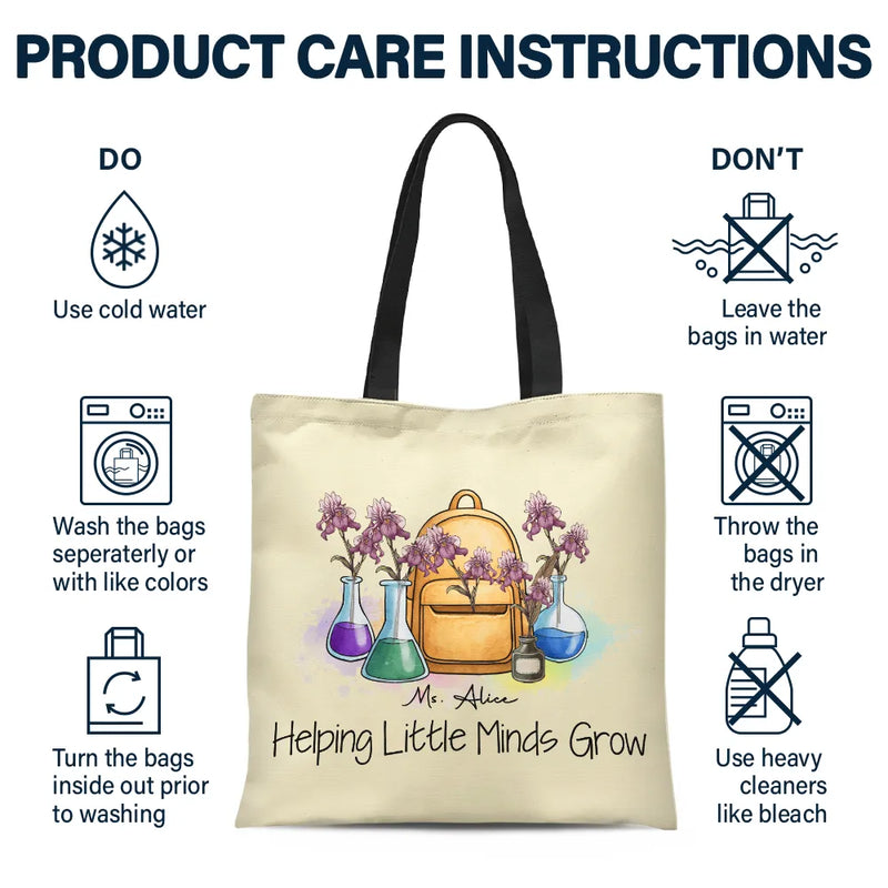 Teacher, Back To School - Grow With Teacher - Personalized Tote Bag