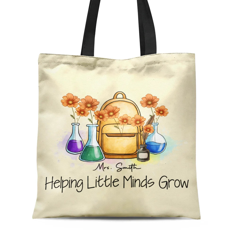 Teacher, Back To School - Grow With Teacher - Personalized Tote Bag