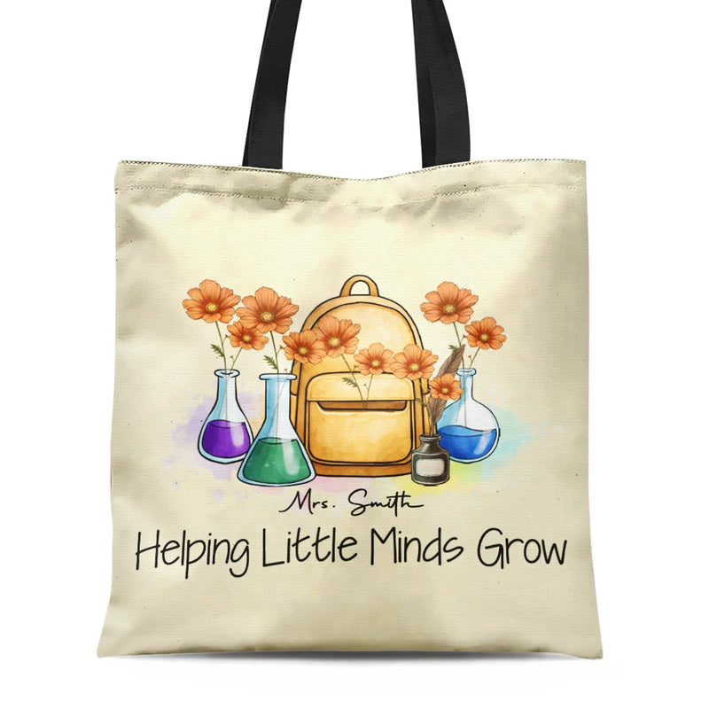 Teacher, Back To School - Grow With Teacher - Personalized Tote Bag