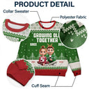 Christmas,Gift For Couples,Old Couples,Gift For Husband,Gift For Wife,Gift For Boyfriend,Happy - Growing Old Together Since 3D Couple - Personalized Unisex Ugly Sweater
