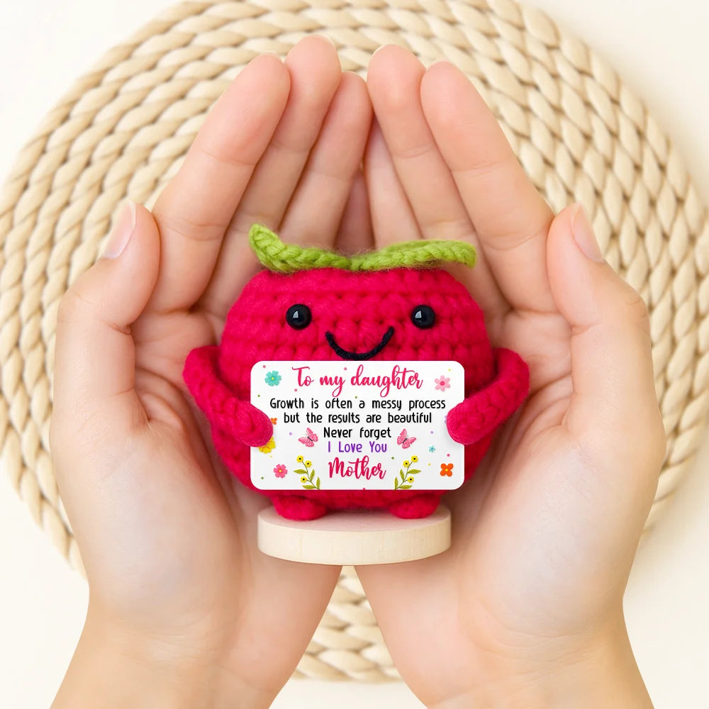 Gift For Kids, Gift For Grandkids, Love - Growth Is Often A Messy Process - Personalized Doll Crochet With Custom Card