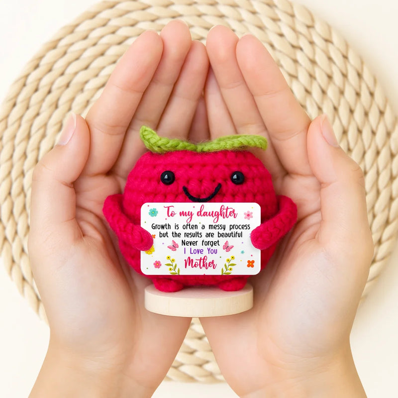 Gift For Kids, Gift For Grandkids, Love - Growth Is Often A Messy Process - Personalized Doll Crochet With Custom Card