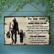 Panneau rectangulaire en bois personnalisé « Guitare Being There For Me »