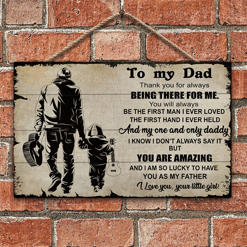 Panneau rectangulaire en bois personnalisé « Guitare Being There For Me »