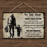 Panneau rectangulaire en bois personnalisé « Guitare Being There For Me »