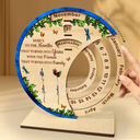 Gift For Bestie,Christmas,Love - Friends That Turned Into Family Birth Flower Bestie - Personalized Spinning Perpetual Desk Calendar