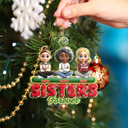 Christmas,Happy,Gift For Sisters,Gift For Brothers,Gift For Sibling,Cousin,Family - Family Sisters Brothers Siblings Cousins Forever 3D Effect - Personalized Custom Shaped Acrylic Ornament