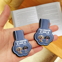 Pet Lovers,Pet Mom,Pet Dad,Dog Lovers,Dog Mom,Dog Dad,Reading,Happy - You Pawsed Here 3D Effect Funny Dog - Personalized Custom Shaped Leather Magnetic Bookmark