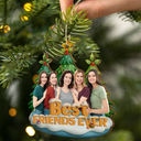 Gift For Bestie,Gift For Sisters,Christmas,Happy,Gifts For Colleagues,Gift For Sibling - Custom Photo Besties Sisters Best Team Ever - Personalized Custom Shaped Wooden Ornament