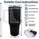 Gift For Yourself,Gifts For Colleagues,Funny - 3D Effect Funny Chicken F-CAW-F My Work Vocabulary - Personalized 40oz Tumbler With Straw