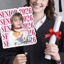 Graduation,Happy,Photo - Custom Photo Senior Vintage Portrait - Personalized Graduation Handheld Fan