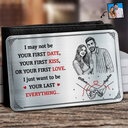 Gift For Couples,Gift For Husband,Gift For Boyfriend,Gift For Wife,Gift For Girlfriend,LGBT,Gift For Women,Gift For Men,Love,Photo - Pencil Sketch,Icon,Romantic - Custom Photo Pencil Sketch Couple Holding Hands I Want To Be Your Last Everything - Personalized Aluminum Wallet Card