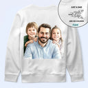 Custom Photo,Gift For Father,Dad - Daughters (Young),Non-Eng,Photo - Watercolor (remove BG),Icon,Proud - Custom Photo Realistic Watercolor Art Just A Dad And His Girl - Personalized T Shirt