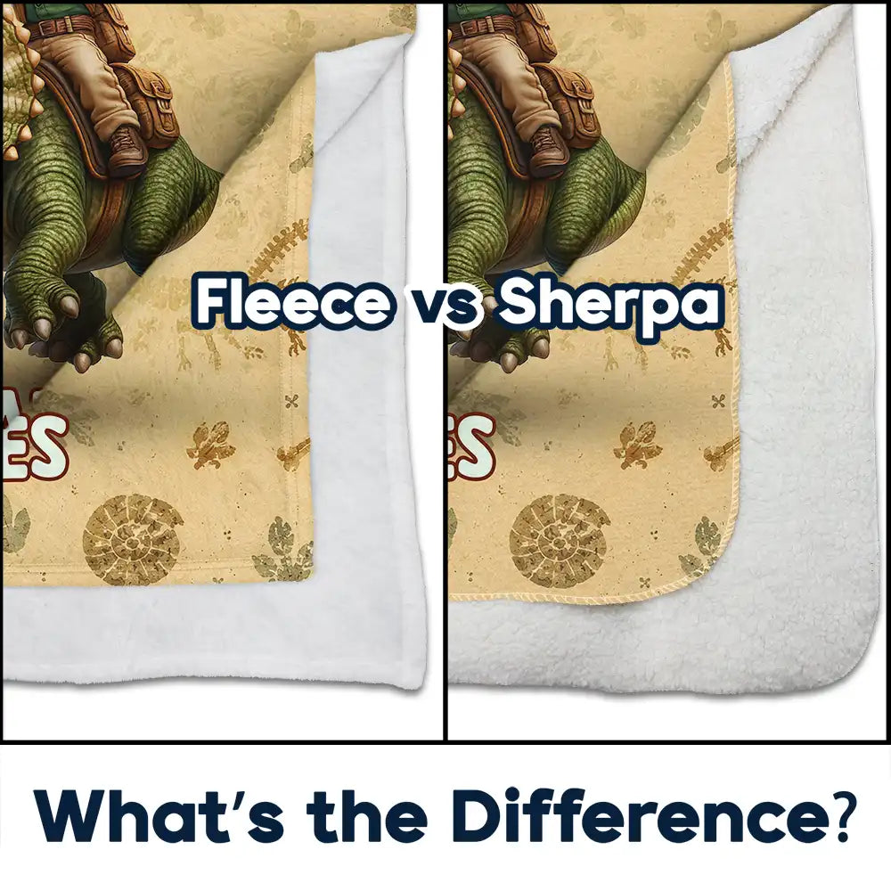 Adorable, Back To School, Custom Photo, Gift For Kids, Cut-Face Photo - Custom Photo Cute Kid Riding Dinosaur Flamingo Unicorn - Personalized Fleece Blanket, Sherpa Blanket