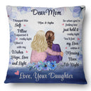 J'ai serré cet oreiller doux dans mes bras matin, midi et soir, style aquarelle - Cadeau d'anniversaire et d'amour pour maman, mère, grand-mère, grand-mère, fille, petite-fille - Oreiller personnalisé personnalisé
