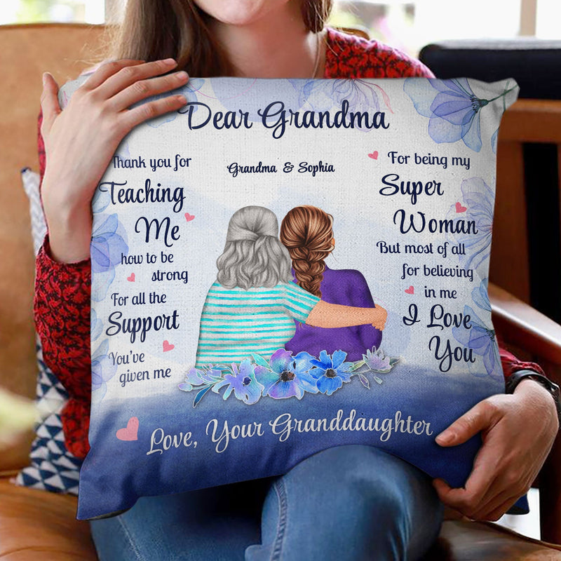 J'ai serré cet oreiller doux dans mes bras matin, midi et soir, style aquarelle - Cadeau d'anniversaire et d'amour pour maman, mère, grand-mère, grand-mère, fille, petite-fille - Oreiller personnalisé personnalisé