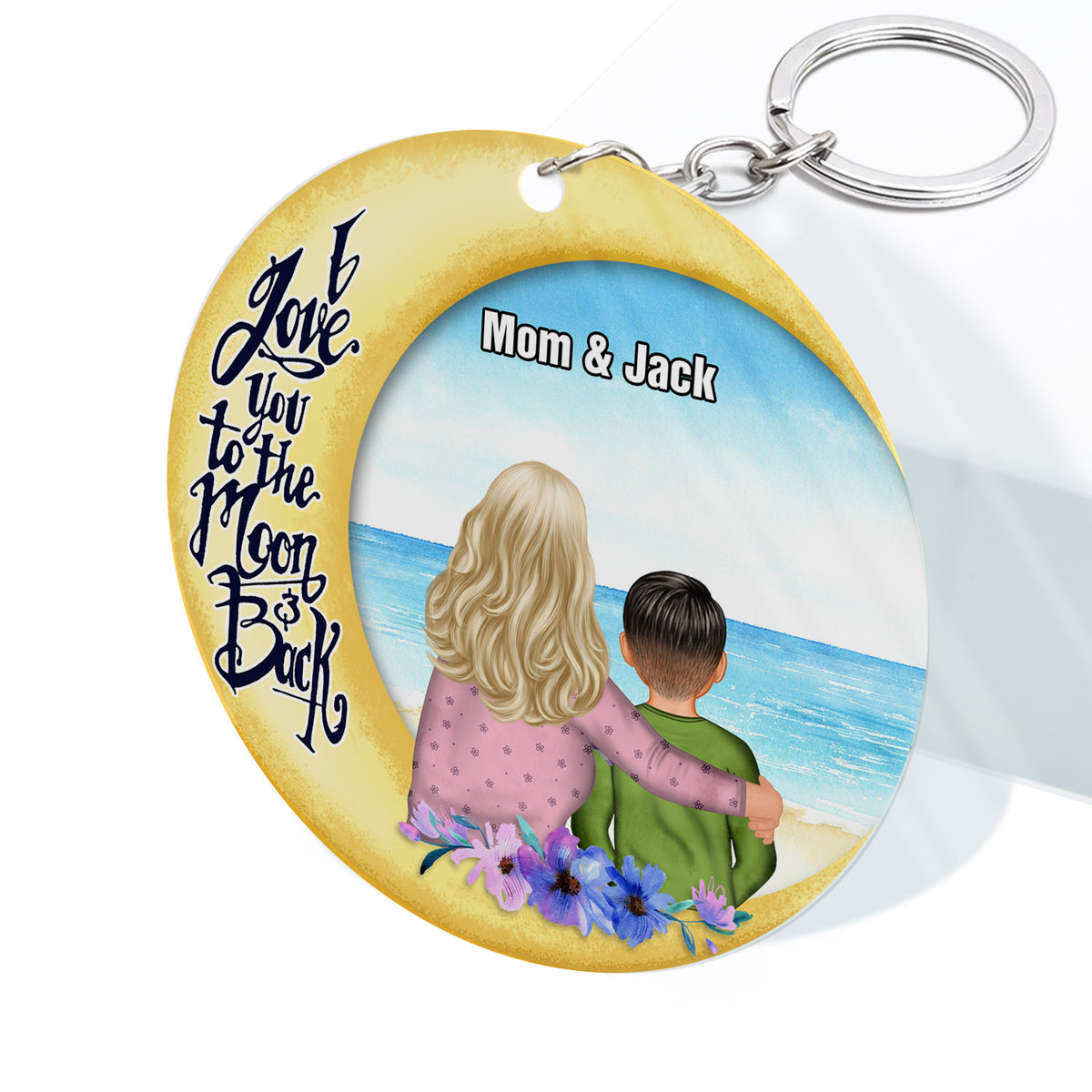 Acrylic Key Tag - Boy Mom