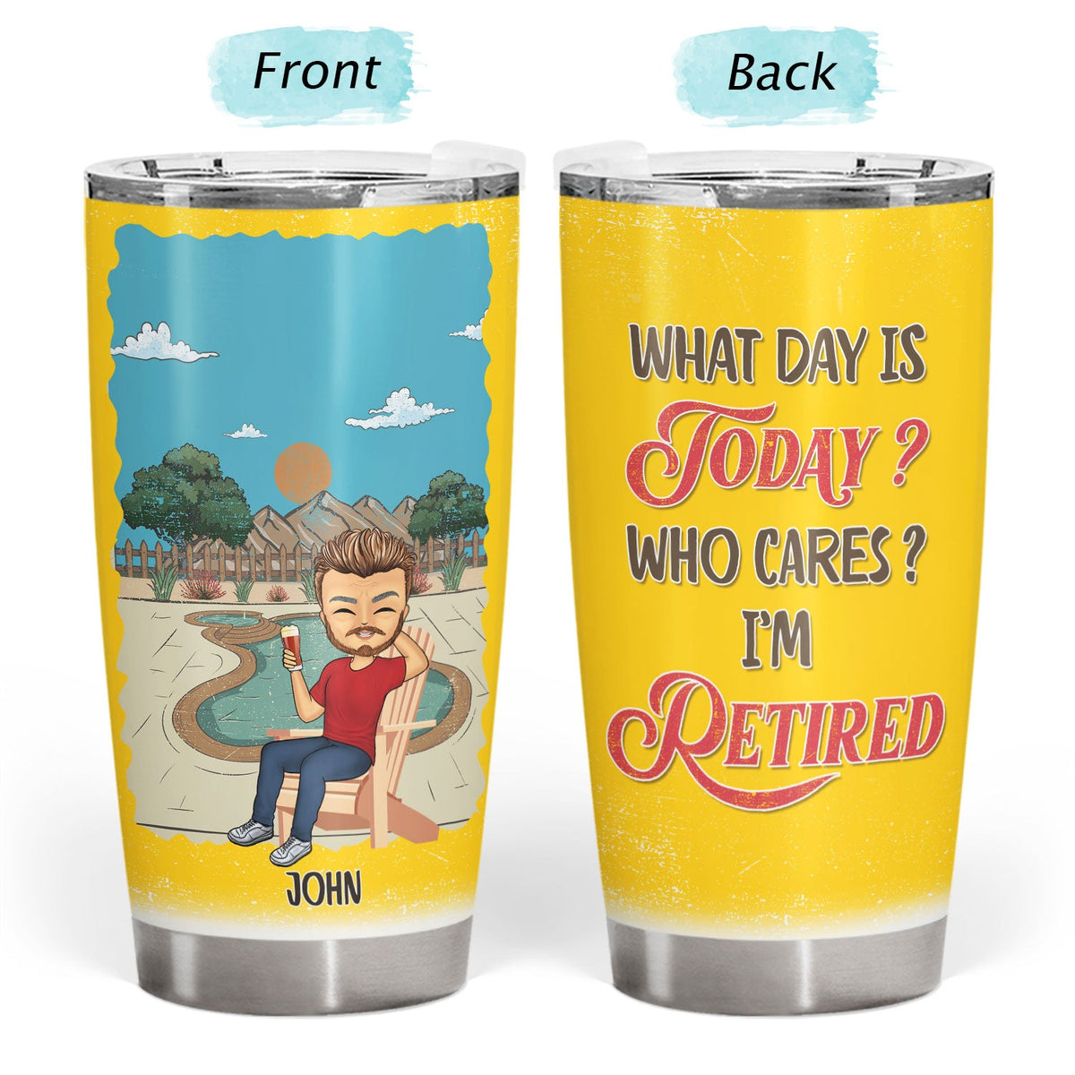 The Legend Has Retired Retirement Schedule - Gift For Grandpa, Grandma - Personalized Custom Tumbler