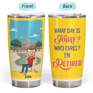The Legend Has Retired Retirement Schedule - Gift For Grandpa, Grandma - Personalized Custom Tumbler