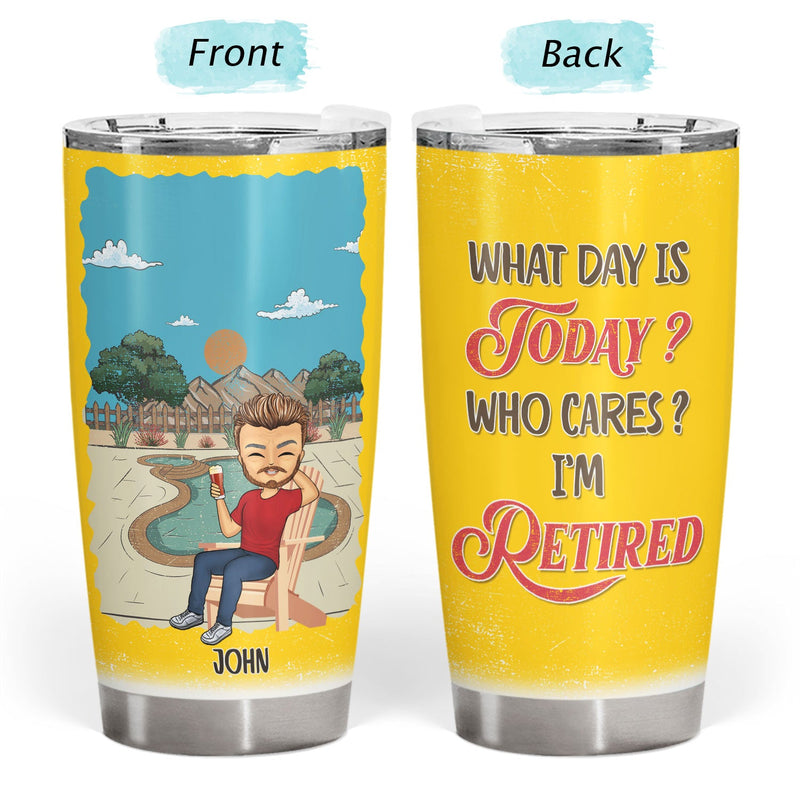The Legend Has Retired Retirement Schedule - Gift For Grandpa, Grandma - Personalized Custom Tumbler