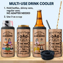 Best Dad The Man The Myth The Legend - Birthday, Loving Gift For Daddy, Father, Grandpa, Grandfather, Daughters, Sons - Personalized Custom 4 In 1 Can Cooler Tumbler