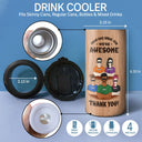 Best Dad The Man The Myth The Legend - Birthday, Loving Gift For Daddy, Father, Grandpa, Grandfather, Daughters, Sons - Personalized Custom 4 In 1 Can Cooler Tumbler