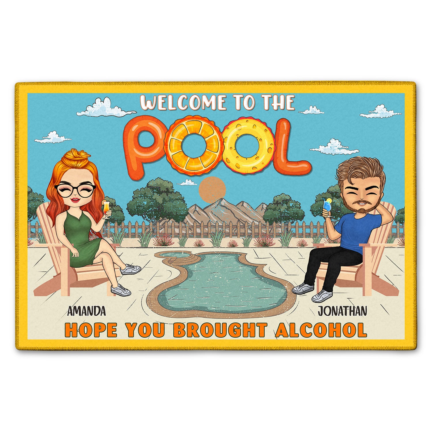 Hope You Brought Alcohol - Gift For Couples - Personalized Custom Doormat