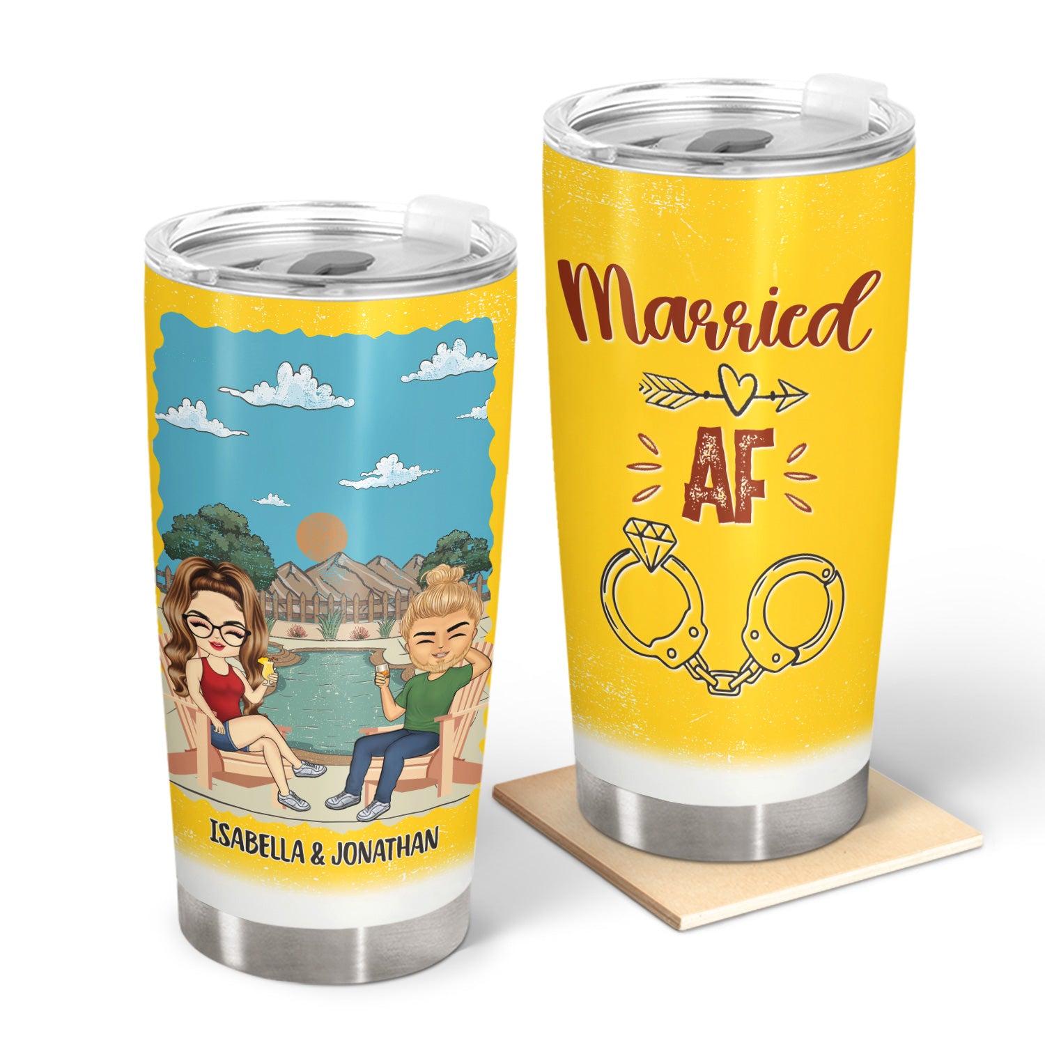 Found You Sooner Annoyed You Longer Married Af - Gift For Couples - Personalized Custom Tumbler
