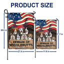Beware Of Wigglebutt Stars And Stripes - Gift For Dog Lovers - Personalized Custom Flag