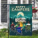 Happy Campers - Gift For Camping Besties - Personalized Custom Flag