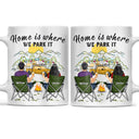 Home Is Where We Park It - Gift For Camping Lovers - Personalized White Edge-to-Edge Mug