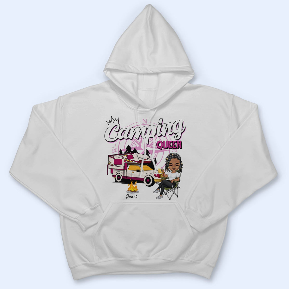 Camping Queen - Cadeau pour les amateurs de camping - T-shirt personnalisé