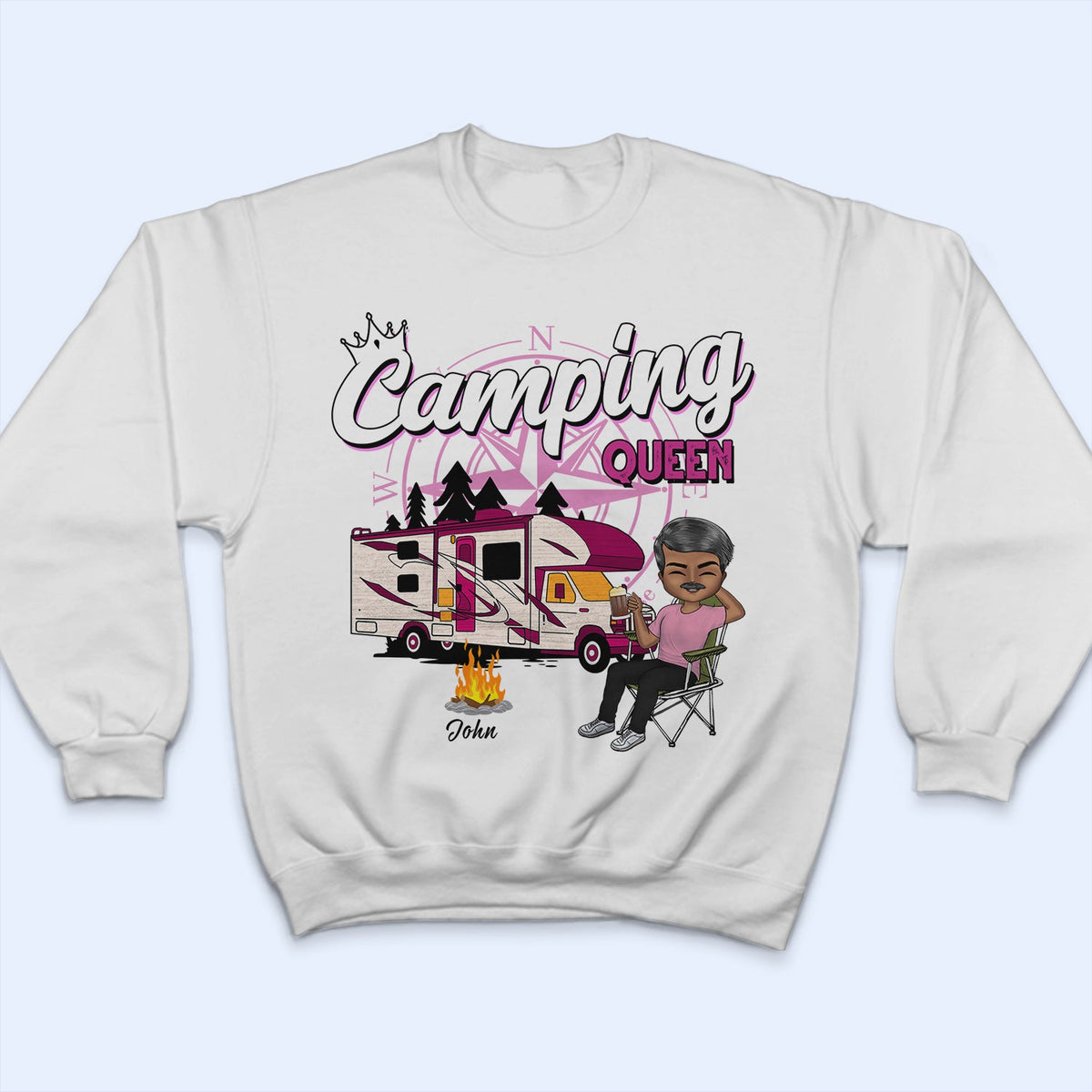 Camping Queen - Gift For Camping Lovers - Personalized Custom T Shirt