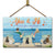 You And Me And The Dogs Peace Beach View - Gift For Pet Lovers - Personalized Wood Rectangle Sign