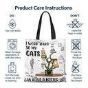 I Work Hard So My Cats Can Have A Better Life - Gift For Cat Lovers - Personalized Zippered Canvas Bag