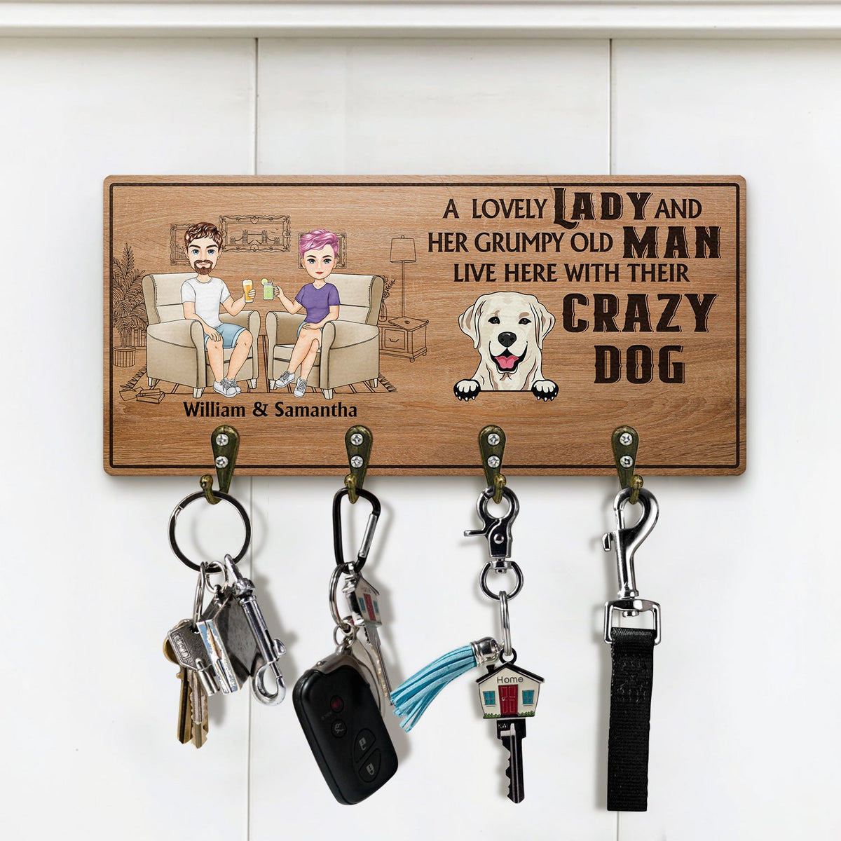 Lovely Lady Grumpy Old Man With Crazy Dogs - Gift For Dog Owners, Coup ...
