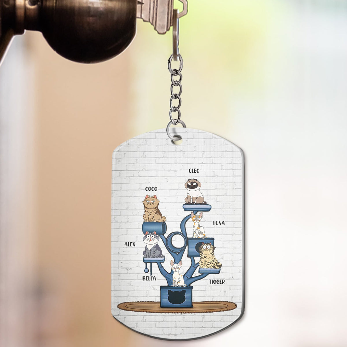 I Work Hard So My Cat Can Have A Better Life - Gift For Cat Lovers - Personalized Aluminum Keychain