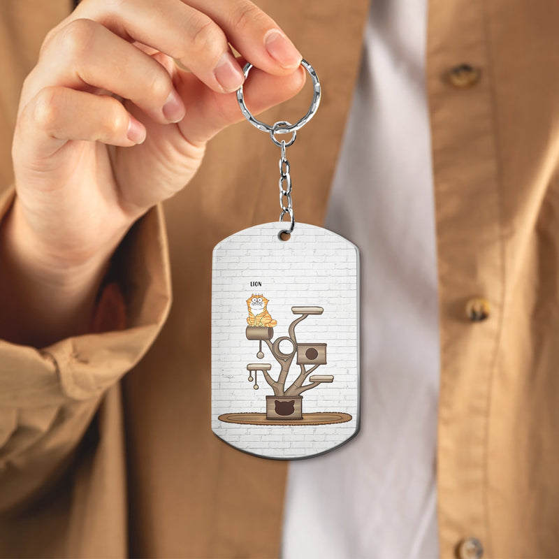 I Work Hard So My Cat Can Have A Better Life - Gift For Cat Lovers - Personalized Aluminum Keychain