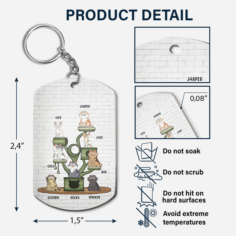 I Work Hard So My Cat Can Have A Better Life - Gift For Cat Lovers - Personalized Aluminum Keychain